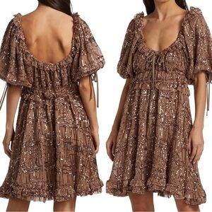 En Saison Sequin-Embellished Mini-Dress